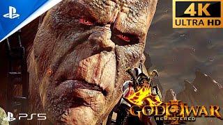 God of War III Remastered(PS5) - Kratos Vs Cronos Boss Fight (4k ultra HD)