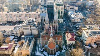 Костёл Св. Николая, Киев, Украина/Church of St. Nicholas, Kiev (03.2020, 4k/50fps, Mavic air 2)