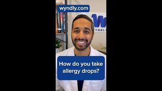 How Do You Take Allergy Drops? An ENT Shows You! #shorts