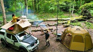 We camped on the vehicle with our new tent and spent time in our winter garden.