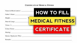 How To Fill Medical Fitness Certificate | Medical Fitness Certificate for College Admission