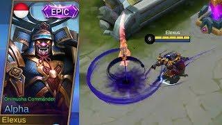 Alpha Epic Skin Remodel Onimusha Commander Gameplay (Better or Worse..?) - Mobile Legends
