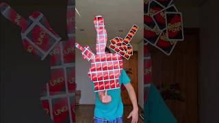 Wait for it!  Insane uno balance skills 4 #funny #memes #shorts #magic