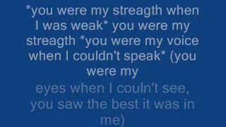 Celine Dion - Because You Loved Me - Lyrics