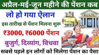 पेंशन को लेकर बड़ा आदेश जारी | अप्रैल, मई, जून महीने की पेंशन इस तारीख से | pension kab aaegi | news