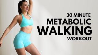 30 MIN METABOLIC WALKING EXERCISES FOR WEIGHT LOSS- No Jumping | Standing | Walk at Home Workout