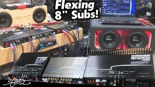 Flexing CT-Sounds Meso 8" Subwoofers on AudioControl Amplifiers - New DM-810 Processor