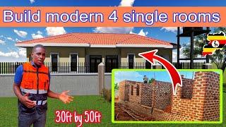 Cost of building modern 4 singles in Uganda 2024