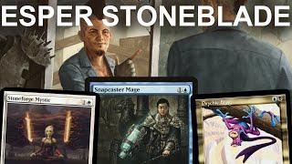 PSYCHIC FORGE! Legacy Esper Stoneblade. Fair Stoneforge Mystic with Psychic Frog and Fallout MTG