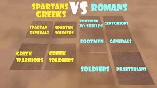 260,000 Spartans & Greeks vs 266,500 Romans | Ultimate Epic Battle Simulator 2