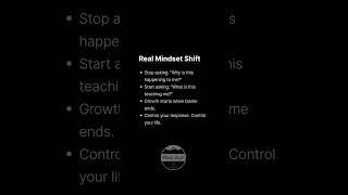 Real Mindset Shift