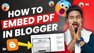 How to embed a PDF in a Blogger Post (2024)