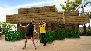 We Built a Life Size Minecraft House