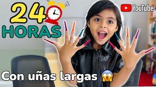 24 HORAS CON UÑAS LARGAS  | Kids Marie Show 