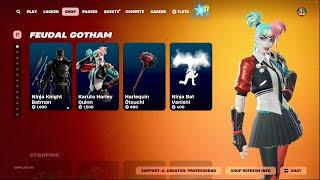 New Ninja Night Batman & Harley Karuta Quinn Skin In Fortnite Item Shop Today (Feudal Gotham Bundle)