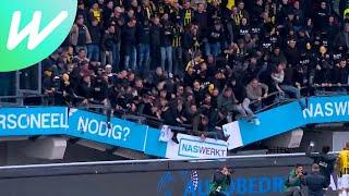 Terrifying moment part of stadium collapses as Vitesse fans celebrate victory | WeShow Football