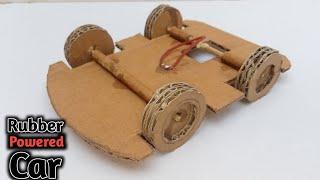 DIY Rubber Band Car | Cardboard Project for Kids
