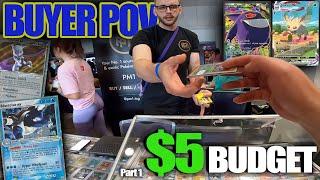 Pokémon CARD SHOW (Buyer POV) $5 Budget!