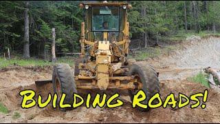 Cat Motor Grader 120G Building Roads