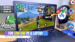 "TOP & BEST Android Emulator to Play Free Fire Smoothly" on Low-End PC and Laptop, Without GPU