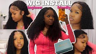 *beginner friendly* super full & fluffy curly wig install + dramatic baby hair | ASTERIA HAIR