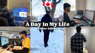 A DAY IN THE LIFE OF AN INTERNATIONAL STUDENT IN CANADA:  Final Semester Hustle & 2 Campus Jobs! 