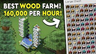 Minecraft All Trees Wood Farm Tutorial - Simple - 160,000 P/HR!