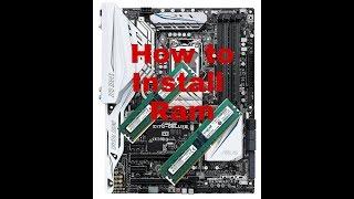 HOW TO INSTALL DDR4 RAM