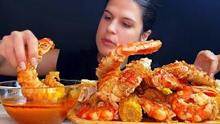 SEAFOOD BOIL | KING CRABS, LOBSTER TAILS & JUMBO SHRIMPS | MUKBANG | ASMR | EATING SOUNDS