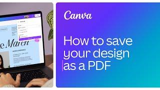 How to save your design as a PDF