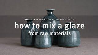 How to Mix a Glaze from Raw Materials / full-length video / free to watch