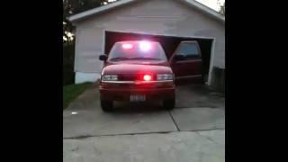 Pov fire Dept lights front view