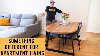 DIY Dining Table with purchased legs. | Perfect for apartment or open plan living