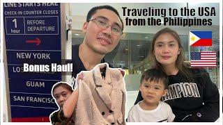 Travelling from Philippines to USA via Philippine Airlines + Bonus Haul | Oursamerstory