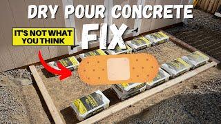 My FIRST DRY POUR CONCRETE SLAB is a FAILURE so I DID THIS...