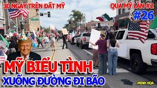HẾT HỒN "DÂN MỸ ĐI BÃO" TRƯỚC CỬA NHÀ HÀNG MC KỲ DUYÊN - ĐOÀN NGƯỜI "XUỐNG ĐƯỜNG" SINH NHẬT TT TRUMP