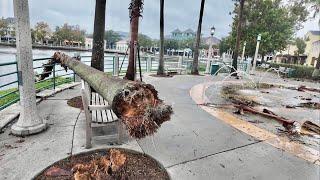 The Aftermath Of Hurricane Milton In Celebration Florida - Taking Golf Cart Around Town After Storm