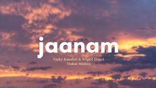 Jaanam _ Vicky Kaushal & Triptii Dimri & Vishal Mishra [Lyrics] |Lyric Loom| #badnewz #hindisong