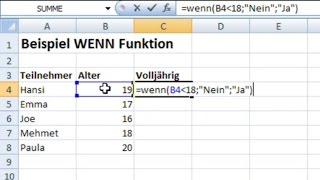 Excel: Wenn-Funktion einfach erklärt