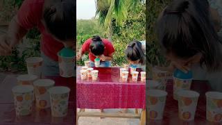 blow the balloon and set the pyramid challenge #short#viral#crazy fun team 