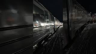 The awesome sound of a huge diesel engine - Southbound train leaving Mosjøen - diesellok