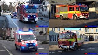 [F3 in Friedrichsdorf + Verkehrsunfall auf der A5] Einsatzfahrten an der Feuerwehr Bad Homburg Stadt