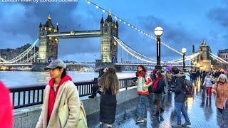 London Walk at Christmas  Exploring London Bridge Christmas Market ⭐️ London Walking Tour  4K HDR