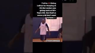 Bron hooping at 40 is  but Jordan Beating starters at 50 is more impressive ‼️ #basketball  #viral