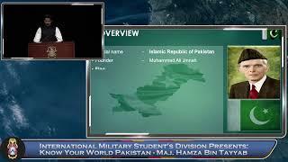 International Military Student's Division Presents: Know Your World Pakistan- Maj. Hamza Bin Tayyab