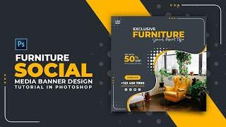 How to Design Furniture Social Media Banner | Adobe Photoshop Tutorial | Speed Art | Grafix Mentor