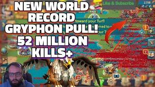 NEW WORLD RECORD GRYPHON PULL! 106 MARCHES! 319 MILLION POINTS - Lords Mobile