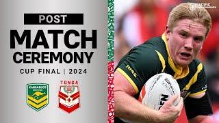 Pacific Championship 2024 | Kangaroos v Tonga XIII, Cup Final | Post-Match Ceremony