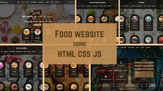 Complete Restaurant/Food Website Using HTML CSS & JavaScript with Add to Cart | Delete from Cart |