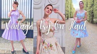 Vintage Try-On Haul ft. 1950s inspired dresses and accessoires